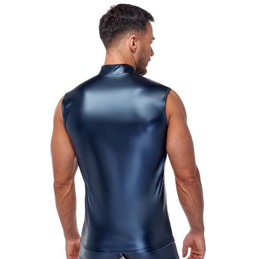 NEK - METALLIC BLÅ TOP