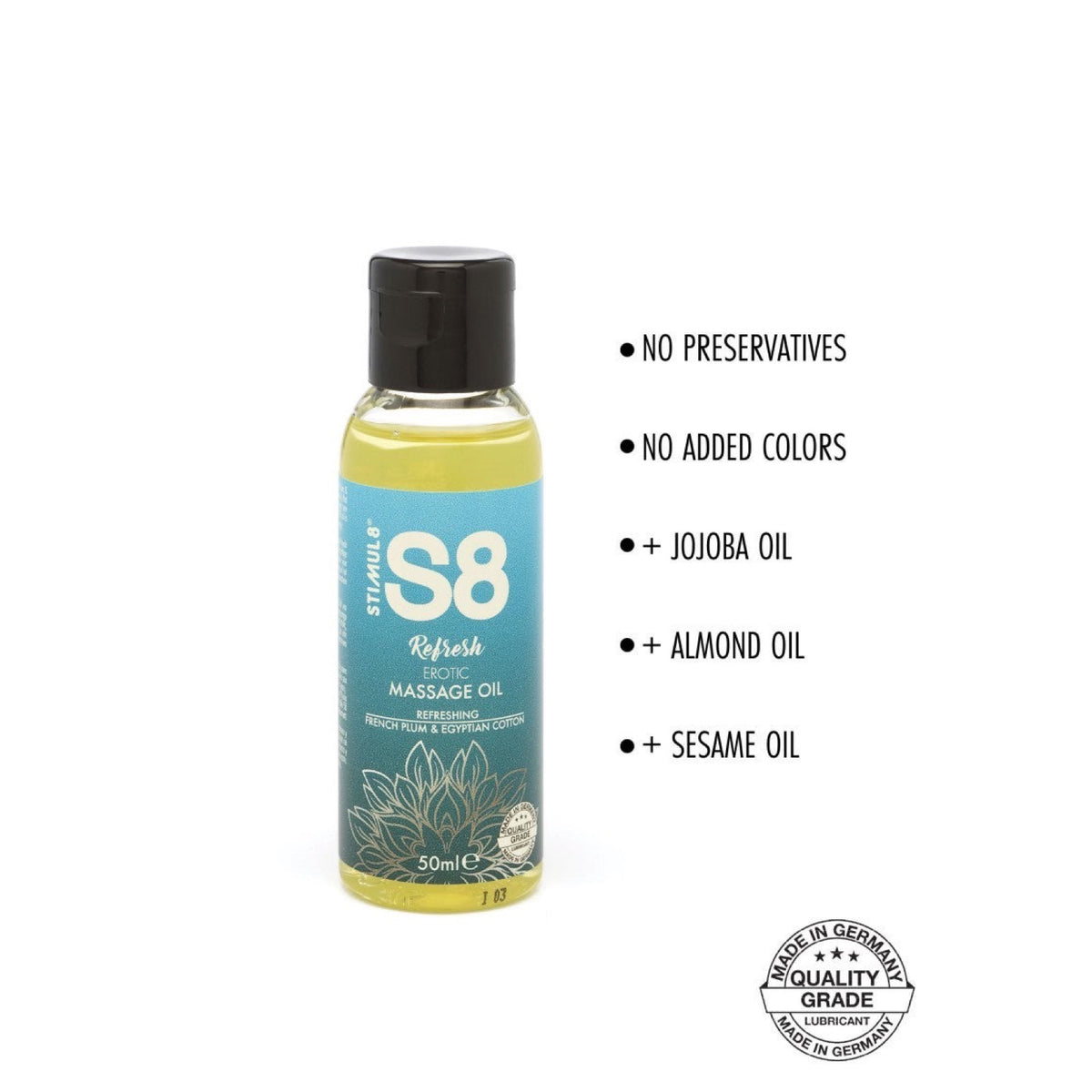 S8 - FRENCH PLUM & EGYPTIAN COTTON MASSAGE OLIE