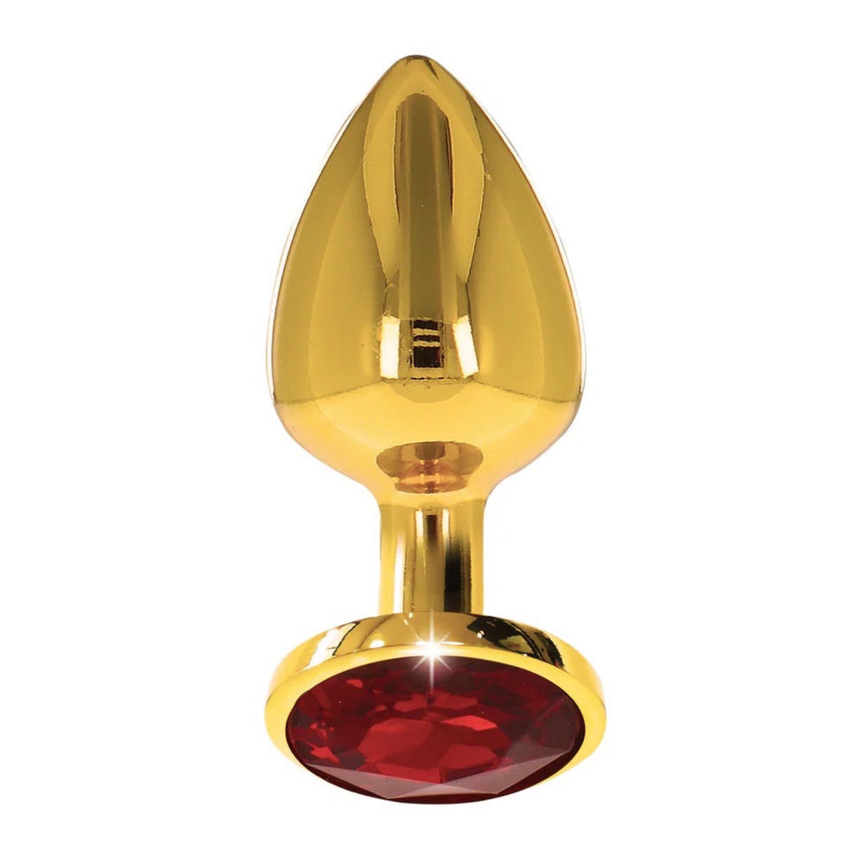 TABOOM - BONDAGE IN LUXURY - MEDIUM RØD/GULD DIAMANT BUTT PLUG