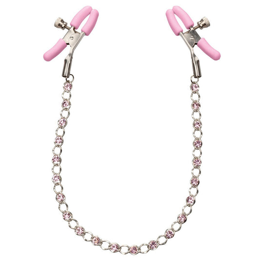 CalExotics - Lyserøde crystal nipple clamps