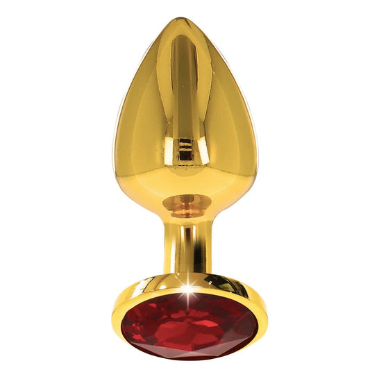 TABOOM - BONDAGE IN LUXURY - SMALL RØD/GULD DIAMANT BUTT PLUG SMALL