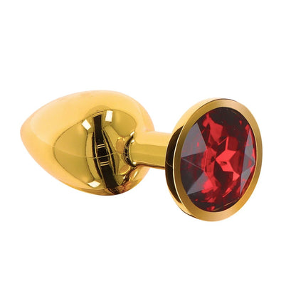 TABOOM - BONDAGE IN LUXURY - SMALL RØD/GULD DIAMANT BUTT PLUG SMALL