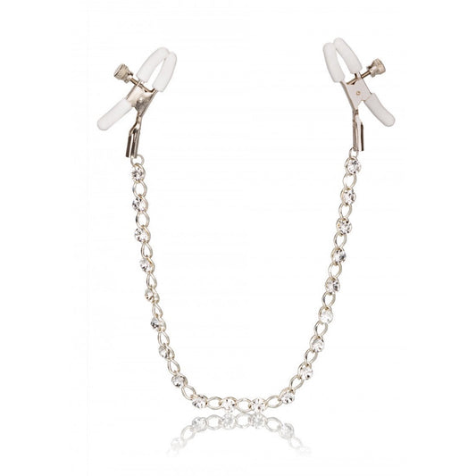 CalExotics - Hvide crystal nipple clamps