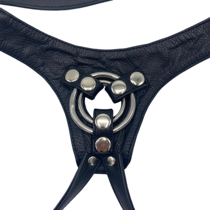 MCHURT - KLASSISK LÆDER STRAP-ON HARNESS