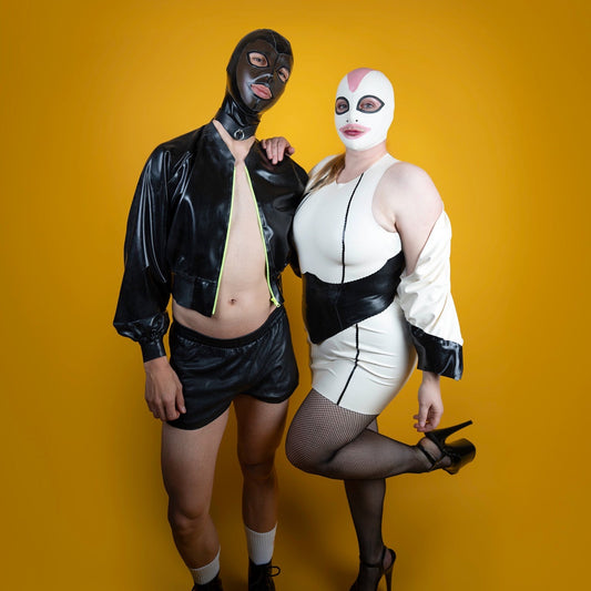 KINK KBH // HANDCRAFTED - SORT LATEX BOMBER JAKKE