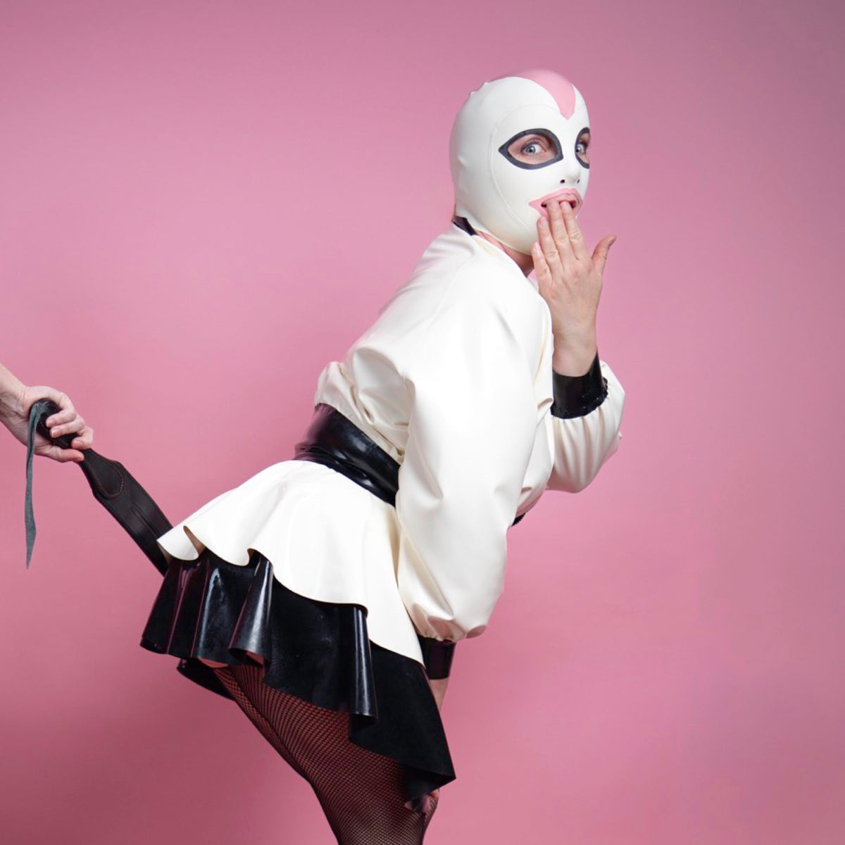KINK KBH // HANDCRAFTED - SORT LATEX BOMBER JAKKE
