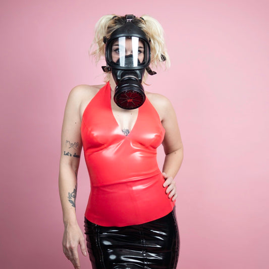 KINK KBH // HANDCRAFTED - LATEX HALTERNECK TOP