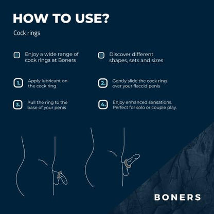Boners - Sæt med 3 penisringe