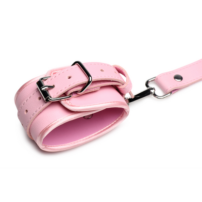 Strict - Bondage Harness med sløjfer, lyserød (vegansk læder)